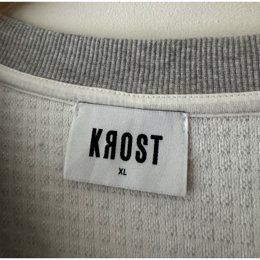KROST Gray Waffle Knit Long Sleeve Pullover - Picture 6 of 6